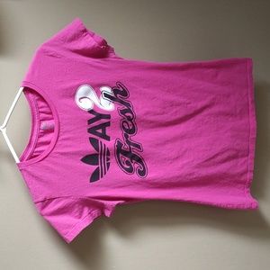 Adidas women T shirt pink size L